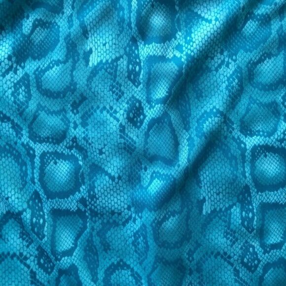 Vintage Luna Blue Snake Print Dress XS/S - Picture 3 of 8